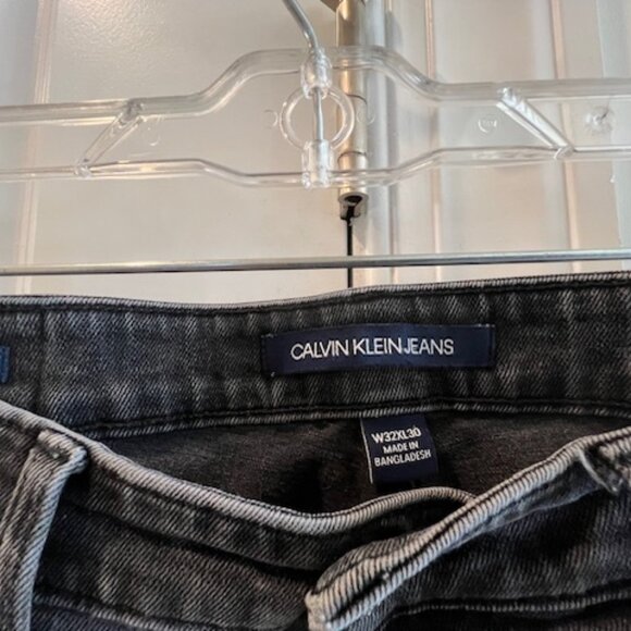 Calvin Klein Mens Black Stonewashed Denim Jeans-33 x 30 - Picture 7 of 11